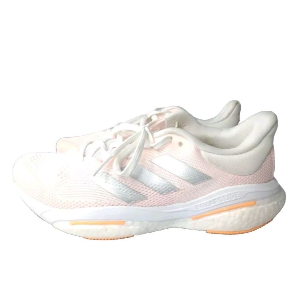 Adidas Solar Glide 5 Women's Size 8.5 White Silver Orange Boost Shoes Sneakers - Picture 3 of 9